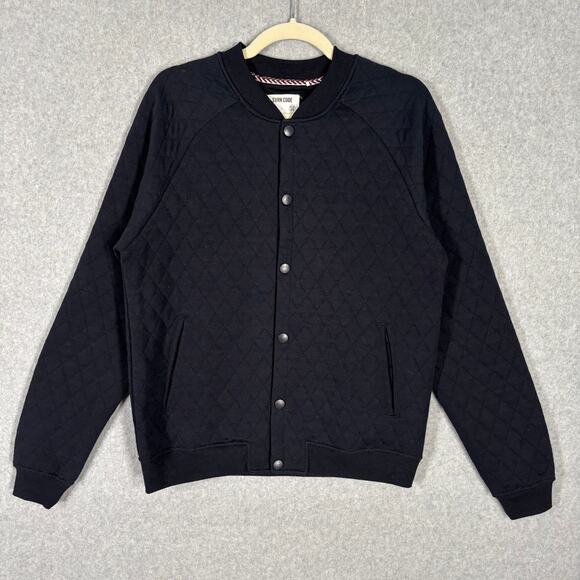 Sovereign Code Jacket Mens Medium Navy Princeton Quilted Bomber Varsity Jersey** - Picture 1 of 10
